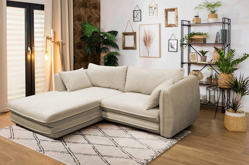 XXXLutz ROHOVÁ SEDAČKA, textil, béžová MID.YOU - Sedačky - 001574005812