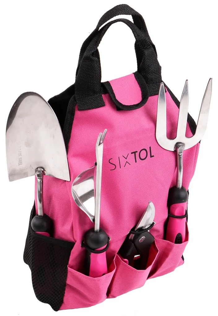 Sixtol Sada záhradného náradia Garden pink, 12 ks