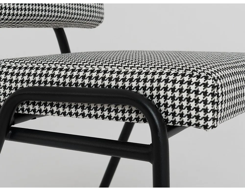 Bielo-čierna jedálenská stolička Simple - CustomForm