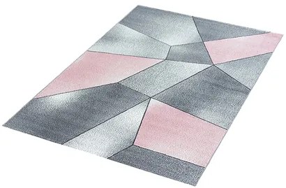 Koberce Breno Kusový koberec BETA 1120 Pink, sivá, viacfarebná,200 x 290 cm