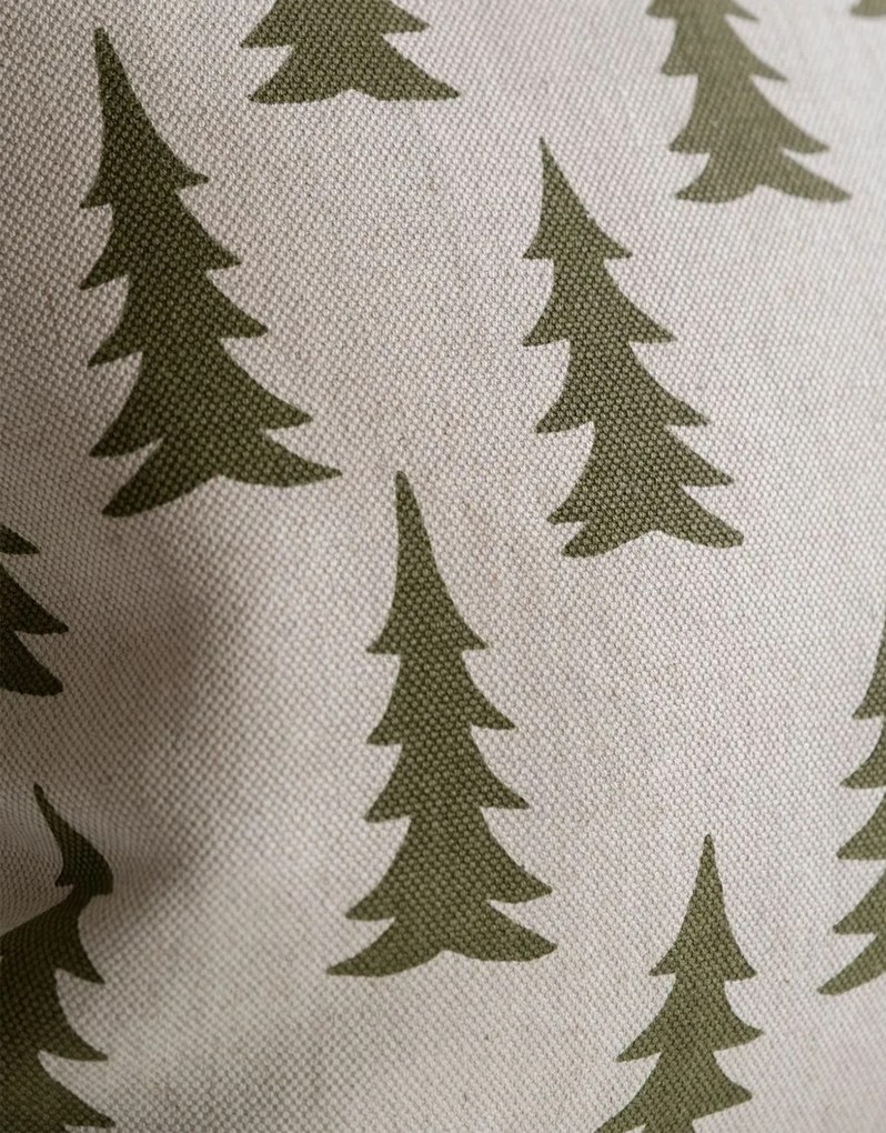 Fine Little Day Obliečka na vankúš Gran Forest Cream/Olive 48 x 48 cm