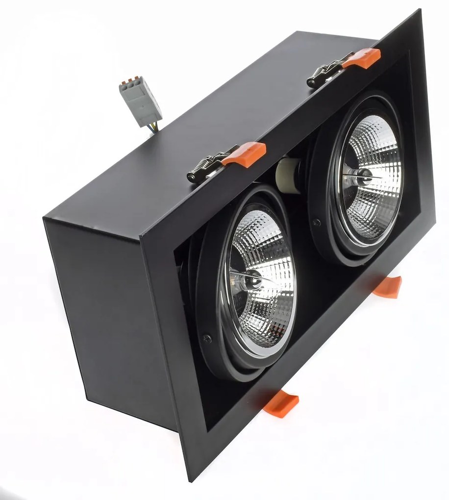 Podhľadové svietidlo Plaza II, 1x čierne kovové tienidlo, (možnosť polohovania), b