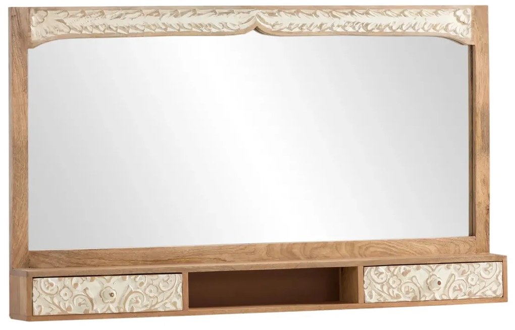 furniture-nabytek.cz - Masivní koupelnová sada Delhi z mangového dřeva, lakovaná, hnědá