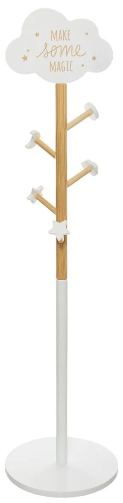 Drevený detský vešiak s obláčikom Atmosphera 4059, biely