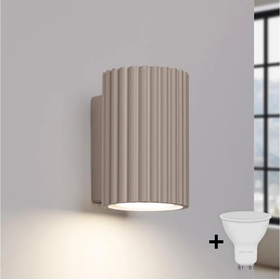BRILAGI - LED nástenné svietidlo CRESTO 1xGU10/10W/230V 10 cm taupe