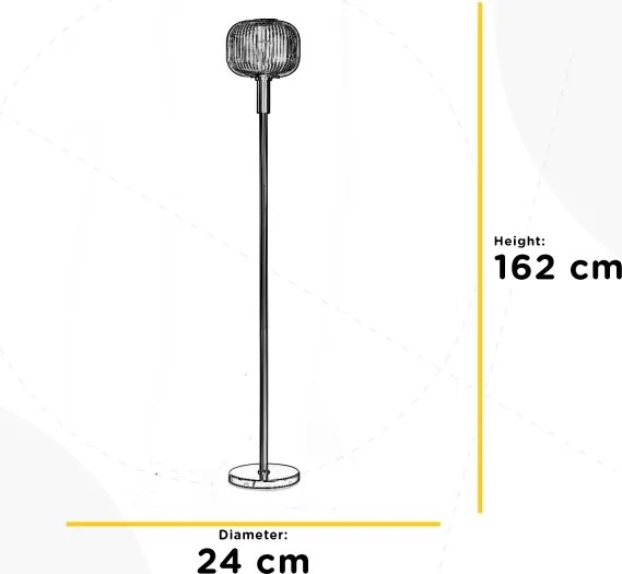 ONLI - Stojacia lampa DOROTY 1xE27/22W/230V modrá/zlatá