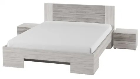 Veľká posteľ s nočnými stolíkmi BEATA 180x200, severská borovica