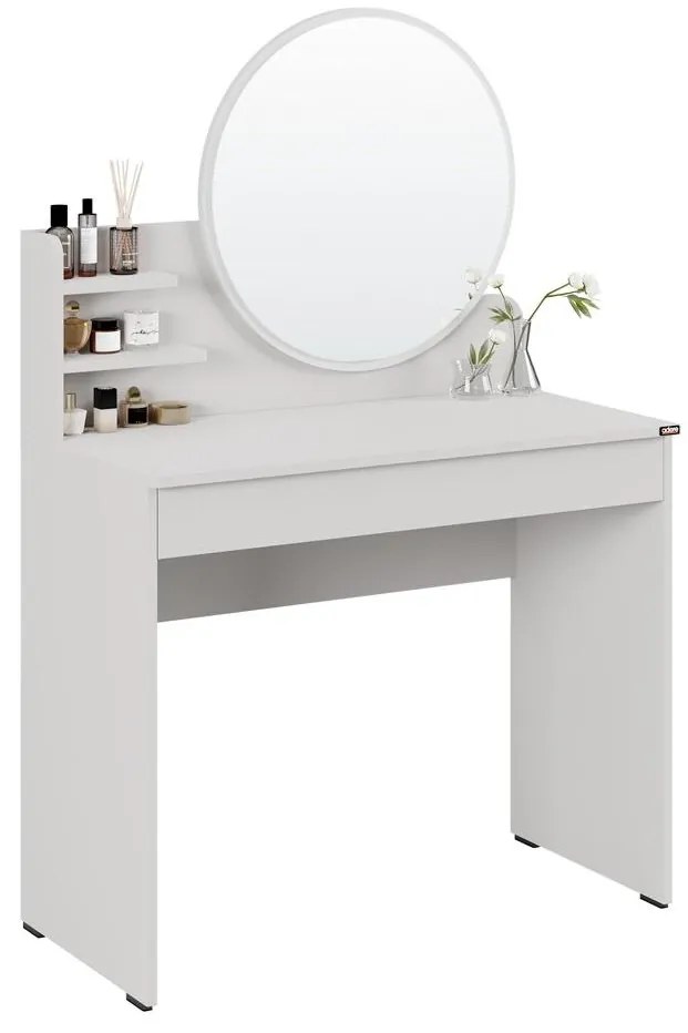 Toaletný stolík Trinity 2 (biela) (so zrkadlom). Akcia -19%. Vlastná spoľahlivá doprava až k Vám domov. 1109420