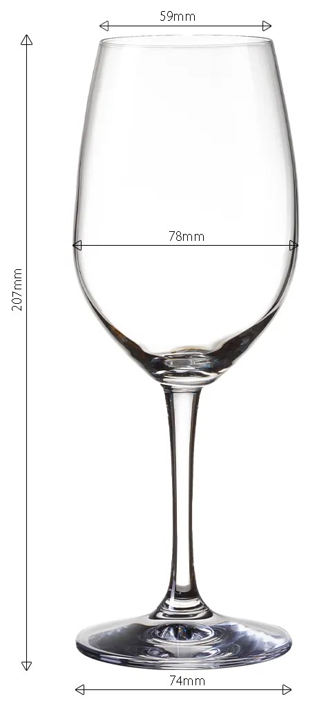 Poháre na červené víno 380 ml set 4 ks - BASIC Glas Lunasol META Glass - 322002