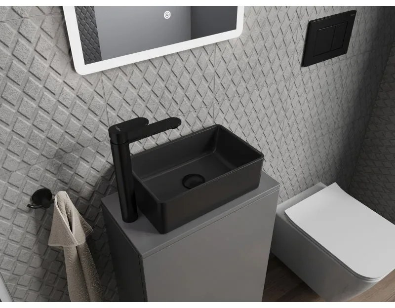 Mexen NADIA UMÝVADLO, 36x23 CM, ČIERNA-MATNÁ, 21613685