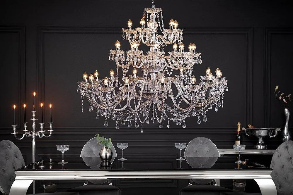 Elegantný luster CRYSTAL 120 cm číry kryštál