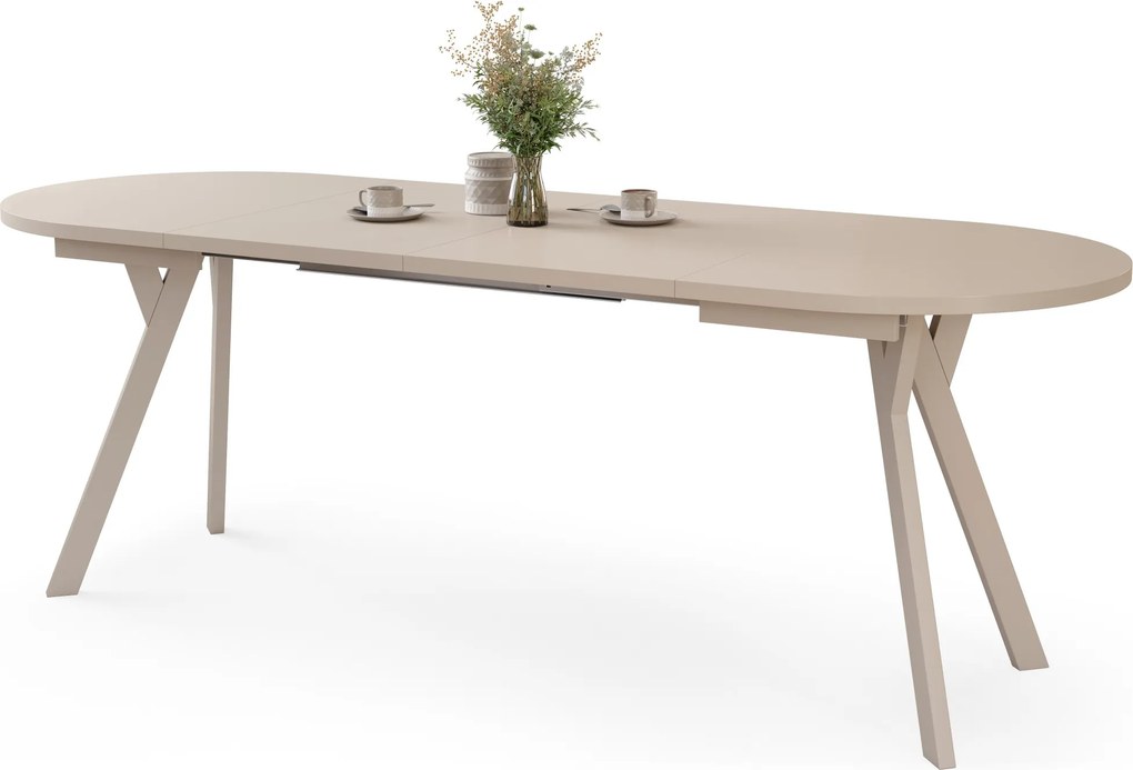 Mazzoni ALMO Kašmír / kašmírové nohy - OVÁLNY ROZKLADACÍ STÔL 120-220 cm PRE 10-12 OSÔB