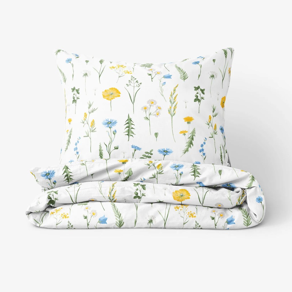 Goldea bavlnené posteľné obliečky - slovenská lúka 240 x 220 a 2ks 70 x 90 cm