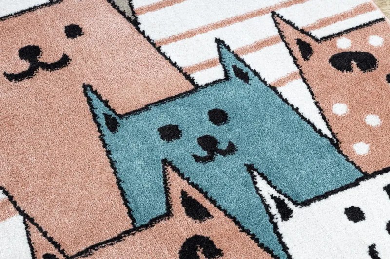 Dywany Łuszczów Detský kusový koberec Fun Gatti Cats pink - 180x270 cm