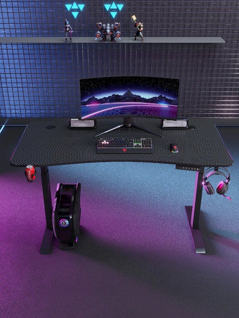 Herný stôl BR02 čierny 140 cm