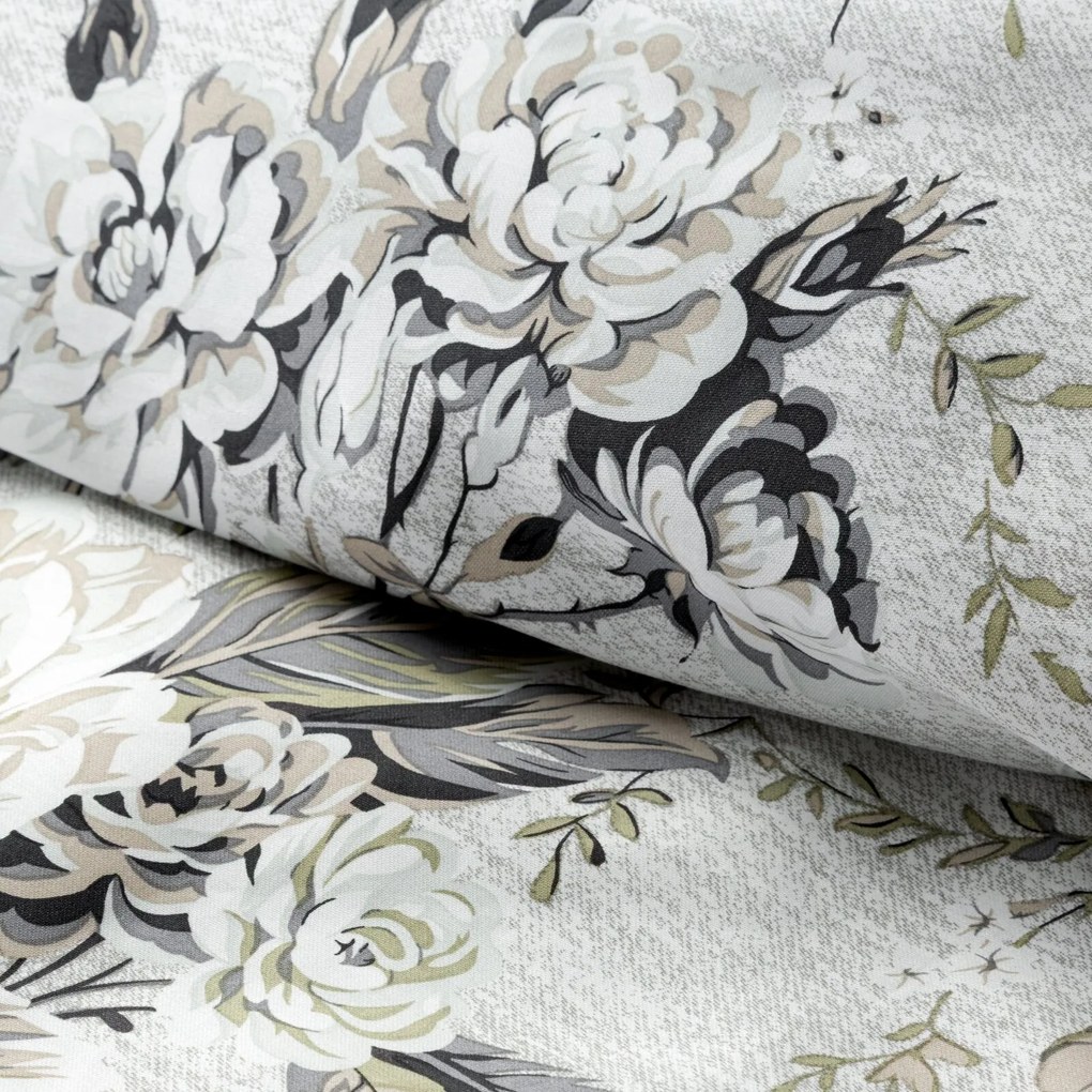 SATÉNOVÉ OBLIEČKY SPRING62 200X220 CM, 2 KS 70X80 CM KVETY