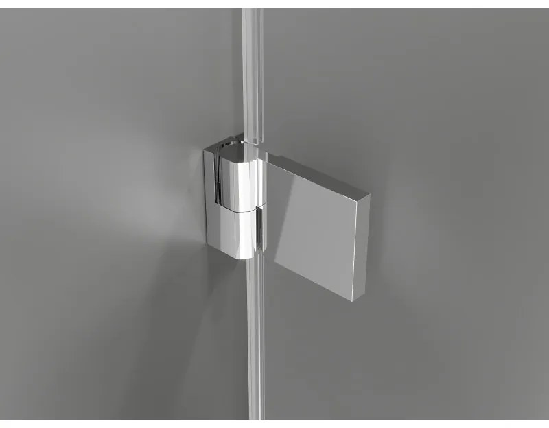 Mexen Lunar-B Duo, výklopný sprchový kút 85 x 75 cm, 8mm číre sklo, chrómový profil, 832-085L-075P-01-00