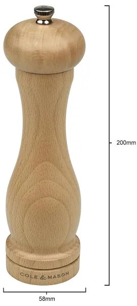 Cole&Mason - Mlynček na korenie CAPSTAN BEECH buk 20 cm