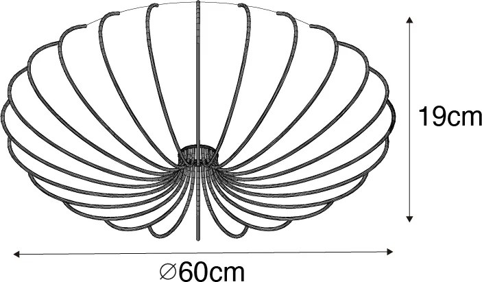Inteligentné stropné svietidlo biele hodvábne 60 cm 5-svetiel Vrátane 5 Wifi P45 - Plu