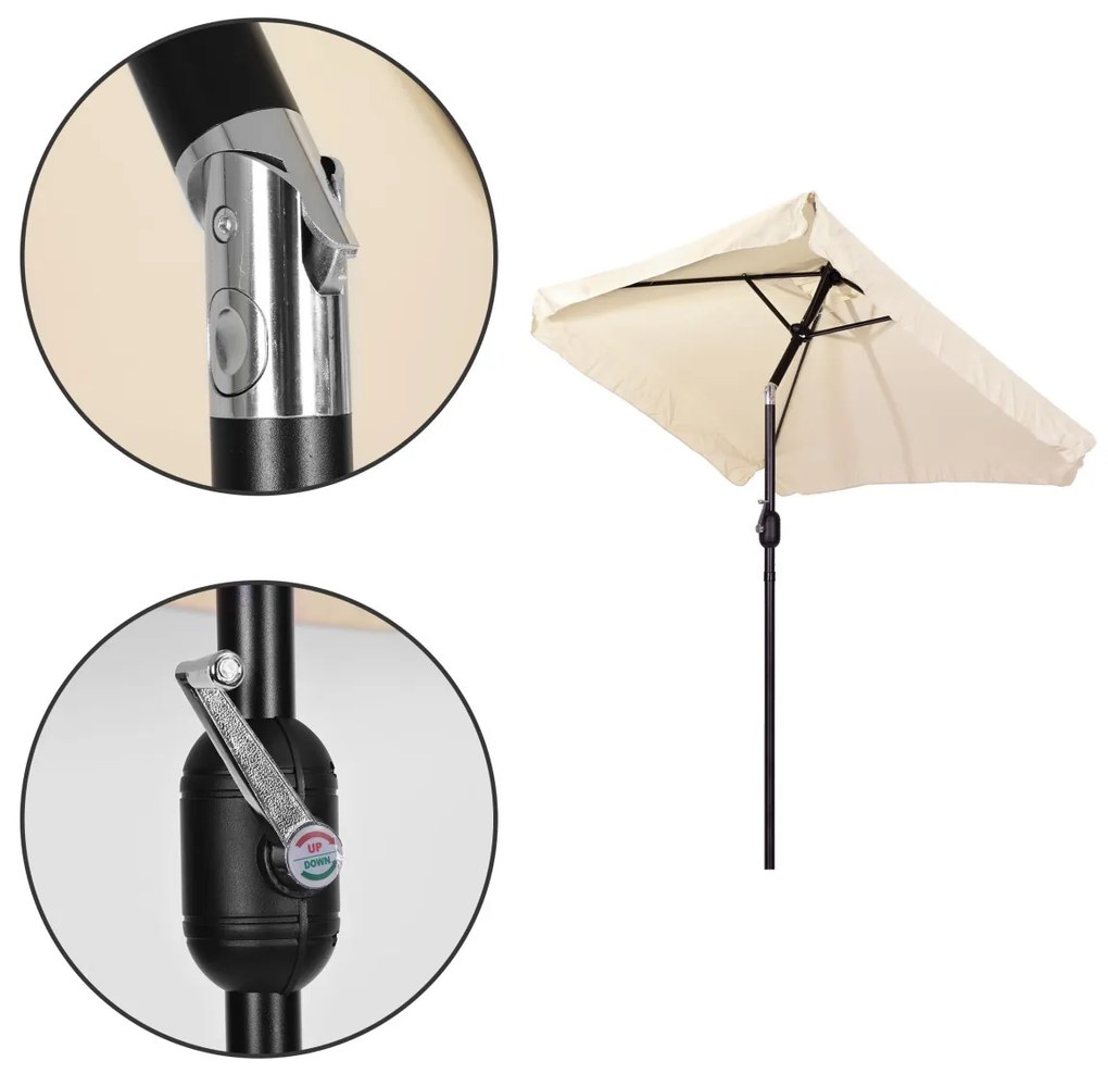 Záhradný slnečník DELISSA 200x140 cm béžový