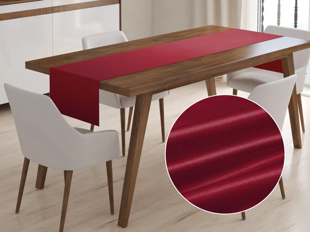 Biante Saténový behúň na stôl polyesterový Satén LUX-022 Vínovo červený 20x120 cm