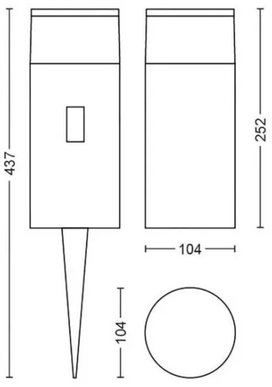Philips 17420/30/P7-LED RGB Stmievateľná vonkajšia lampa Hue CALLA LED/8W/24V IP65