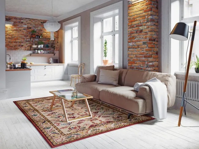 Koberec Agnella Isfahan Meka tmavobéžový