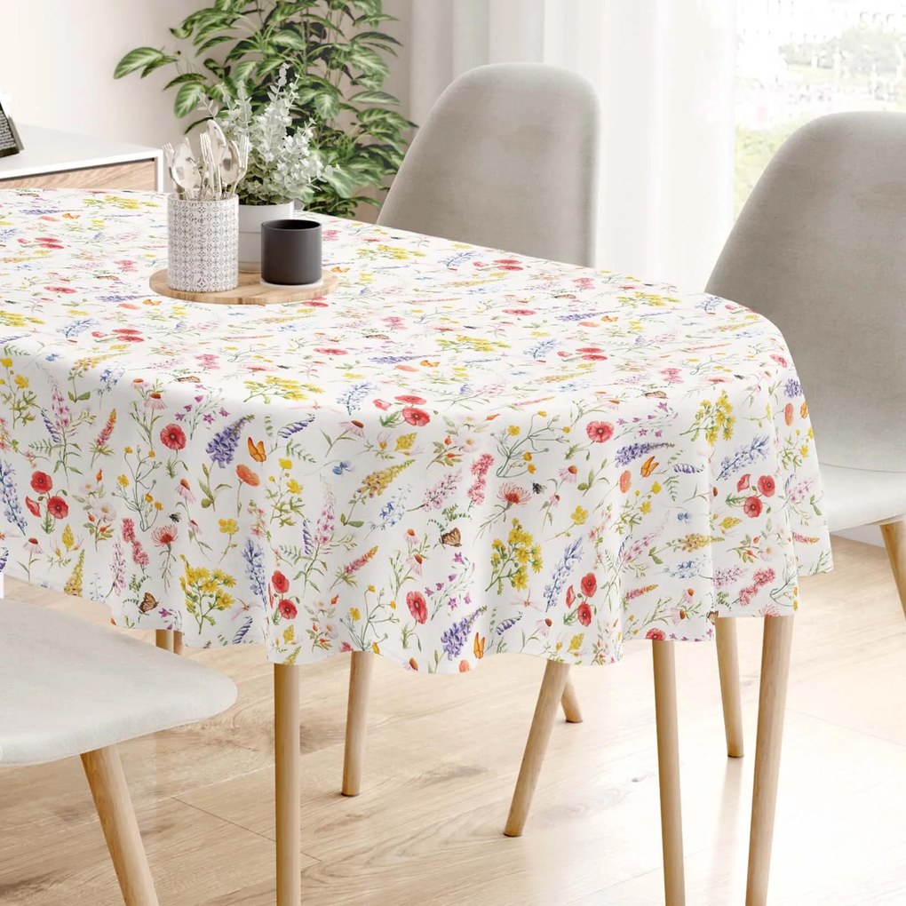 Goldea oválny obrus valencia - rozkvetlá lúka 120 x 160 cm