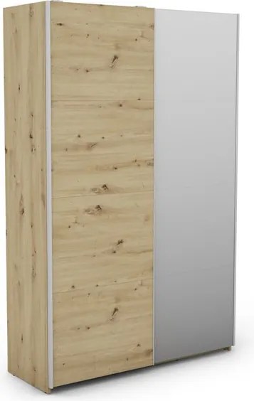 Šatníková skriňa Carlos 125/43 2D, dub artisan, 125 cm