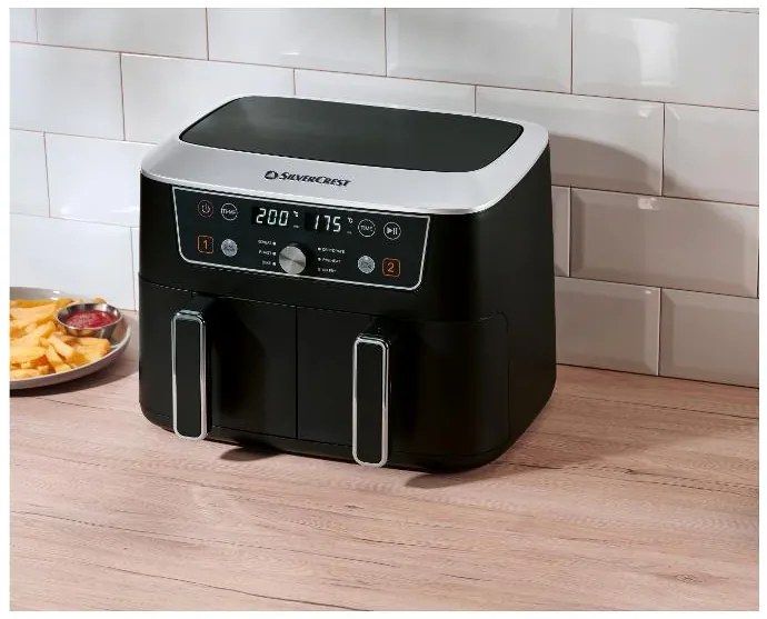 Silvercrest®  Dvojzónová teplovzdušná fritéza Shfdd 2600 B2  (100395850)
