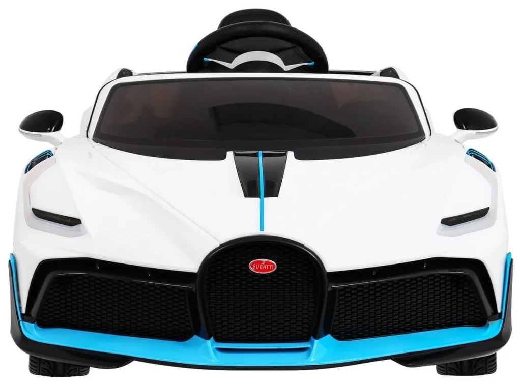 LEAN TOYS Elektrické autíčko Bugatti Divo - biele  - MOTOR 2x45W BATÉRIA 12V / 7Ah - 2023