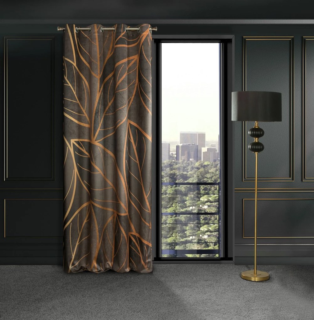 ZATEMŇOVACÍ ZÁVES LIMITED COLLECTION ALISMA2 140X250 CM HNEDÁ