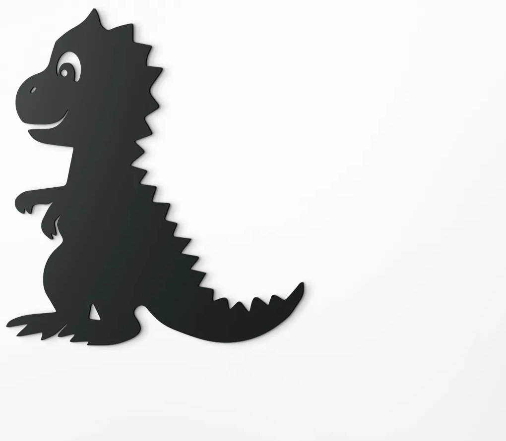 drevko Drevená nálepka do detskej izby Dinosaurík Rozmer obrazu: 37 x 32,5 cm, Farba dekorácie: Čierna