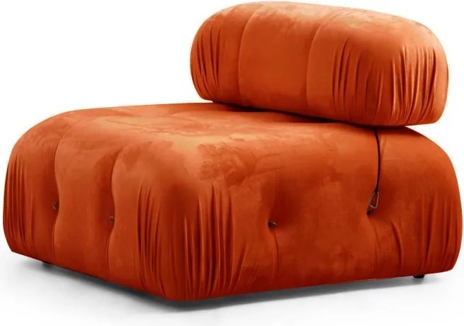 Trojmiestna modulárna pohovka Bubble 288 cm zamat oranžová