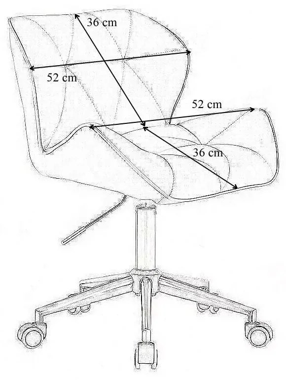 LuxuryForm DESIGN Stolička MILANO VELUR na striebornej podstave s kolieskami - latte