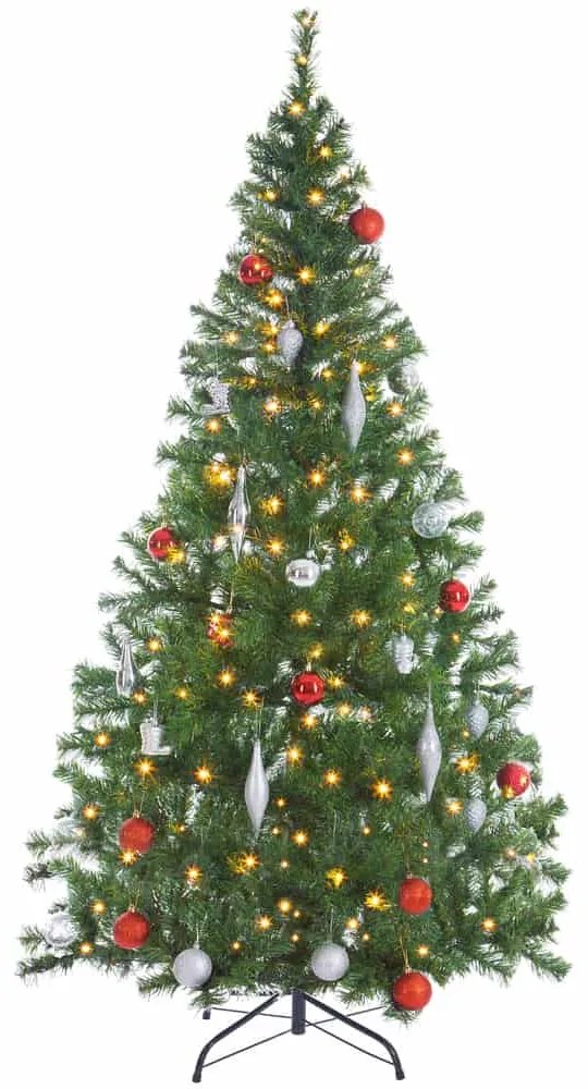 InternetovaZahrada Umelý vianočný stromček 180 cm + svetelná reťaz