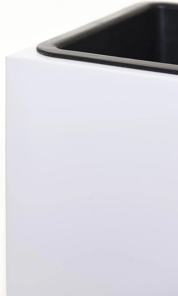 Kvetináč BLOCK pozink, výška 65 cm, biely, vr. vložky