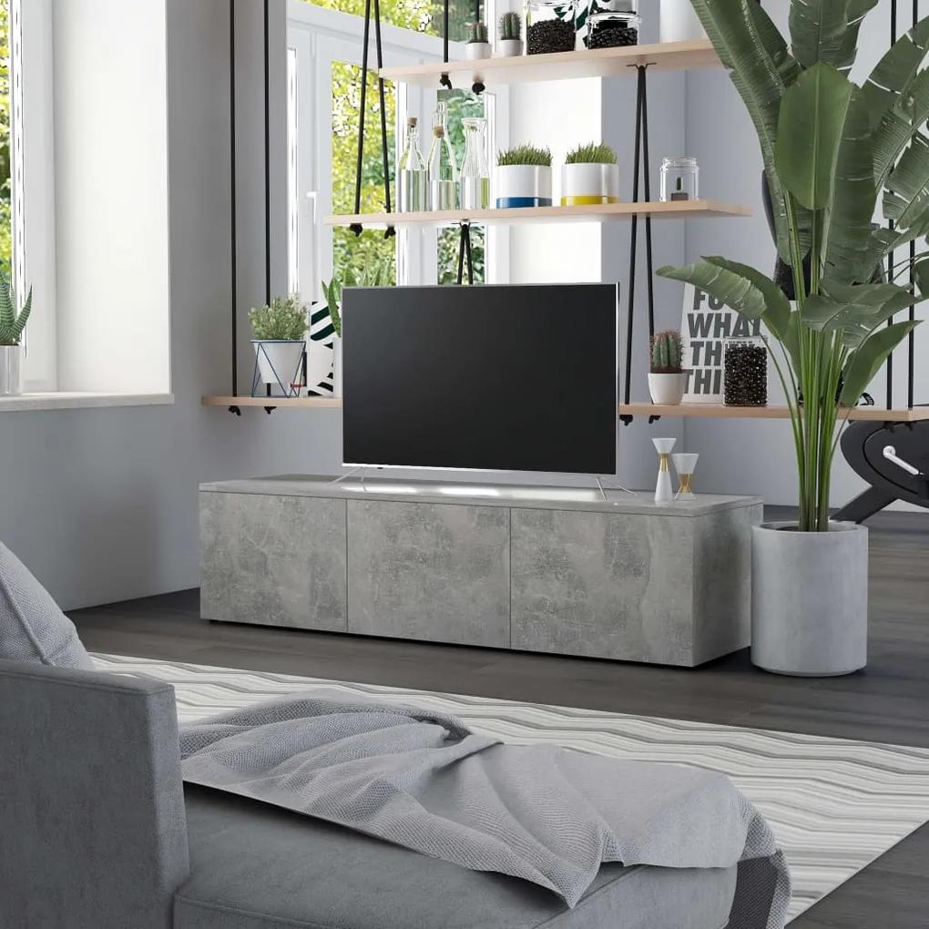 vidaXL TV skrinka, betónovo sivá 120x34x30 cm, drevotrieska