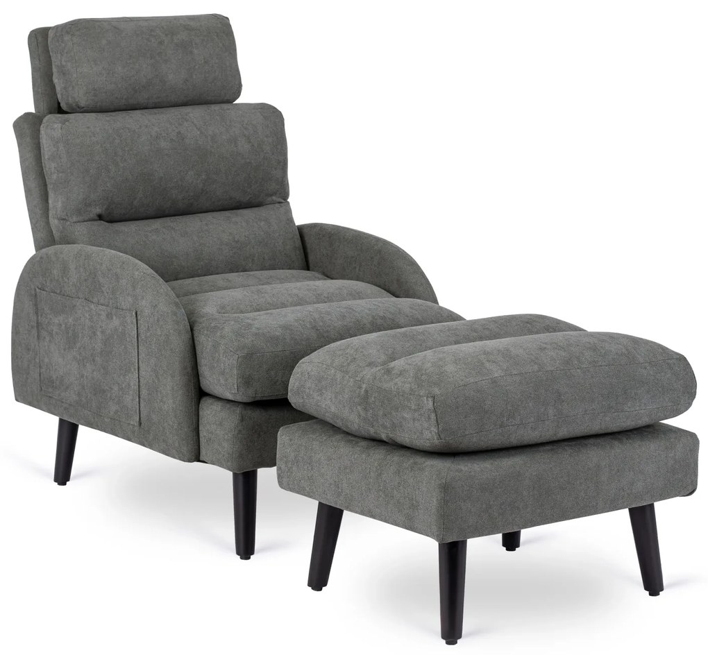 PROXIMA.store - Sklápacie kreslo HENRY FARBA: čierna