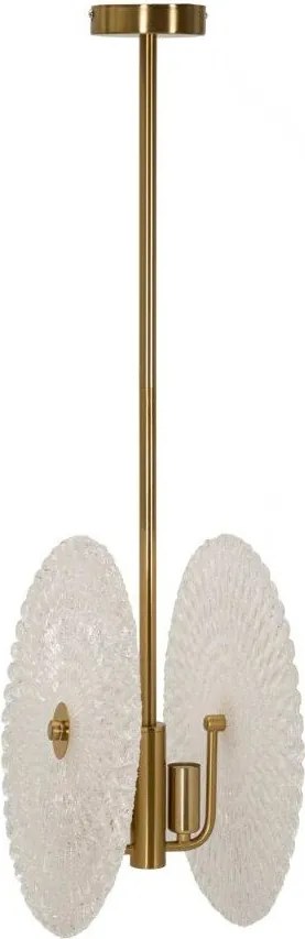 Závesné svietidlo v zlatej farbe so skleneným tienidlom Glass – Mauro Ferretti