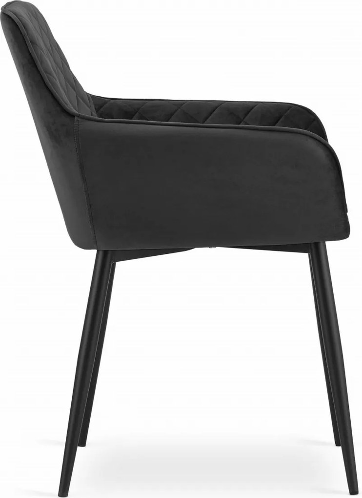 AKCIA Čierna zamatová stolička NOLA II. trieda