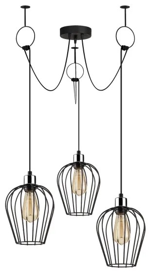 Luster na lanku TEL 3xE27/40W/230V pavúk