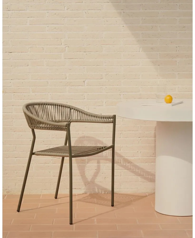 Kaki jedálenské stoličky z umelého ratanu v súprave 4 ks Futadera – Kave Home