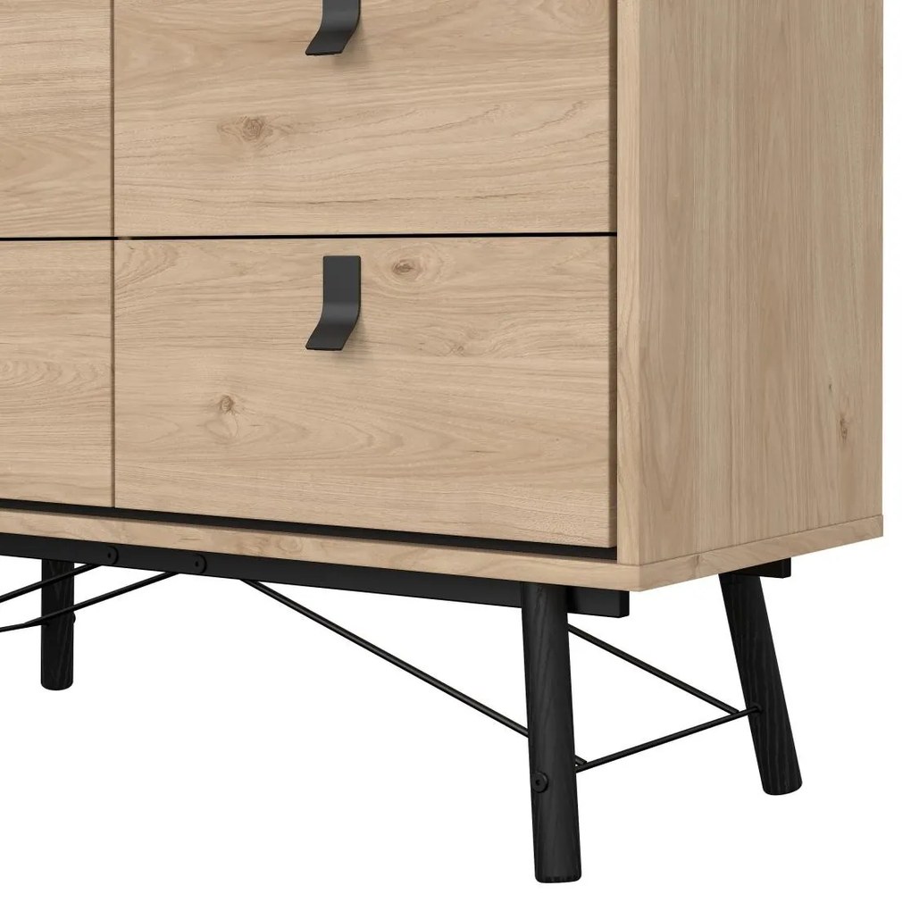 Komoda Rainy 102 cm so zásuvkami orechovec Jacson