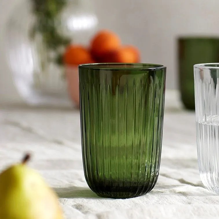KÄHLER Pohár na vodu Hammershøi Green 370 ml – set 4 ks