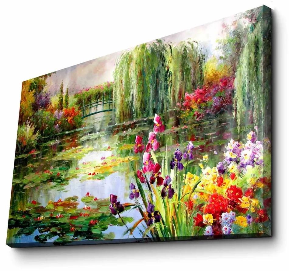 Nástenný obraz na plátne Impressionist Garden, 70 × 45 cm
