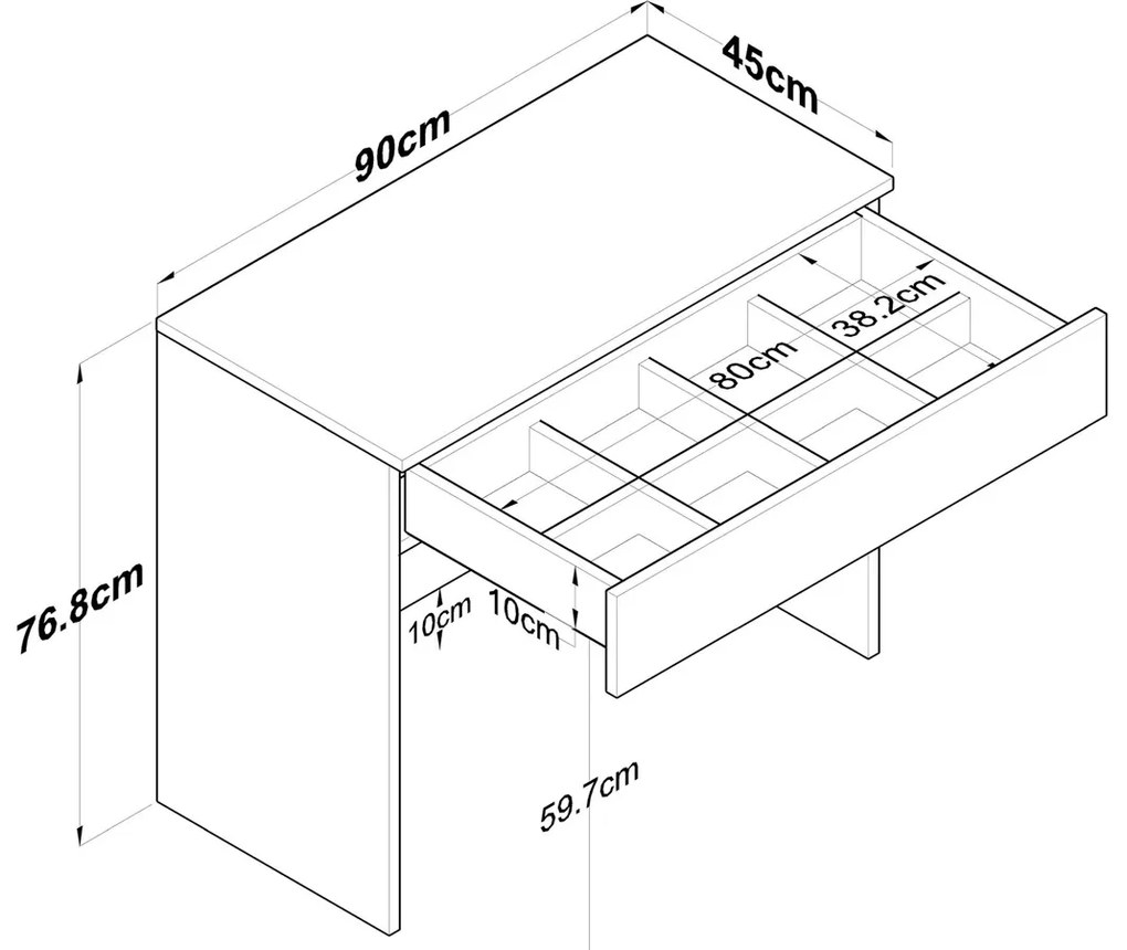 Kozmetický stôl BJ 104 White