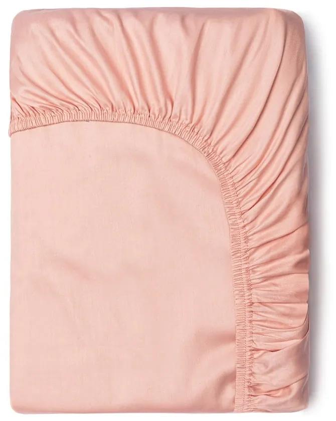 Ružová elastická plachta z bavlneného saténu HIP, 160 x 200 cm