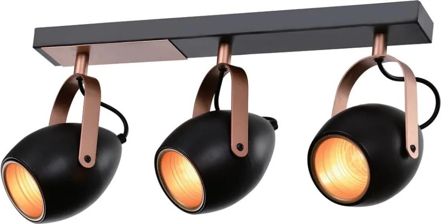 Bodové svietidlo ANICA 3xE14/40W/230V čierna/medená
