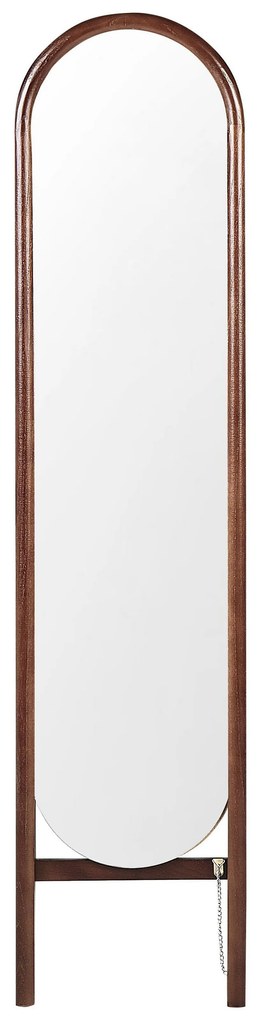 Stojace zrkadlo 30 x 150 cm tmavé drevo CHELLES Beliani